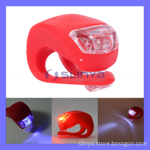 Silicone Bike Light Bicycle Rear Wheel Double LED Flashlight Frog Light (Light-727)